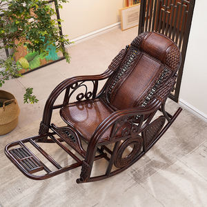 Fabricants Vente en gros Premium Outdoor Garden Round Braid Flowers Chaise en rotin bon marché en <span class=keywords><strong>osier</strong></span> Chaise en rotin d'extérieur Chaise inclinable - Product Image 4