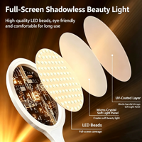 Mini panneau lumineux LED rond de 16 cm, lumière d'appoint pour la beauté, avec trépied de bureau ou de sol pour le streaming en direct et la photographie de portrait
