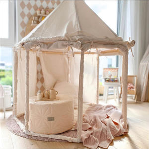 Tente de jeu pour enfants en toile de coton, <span class=keywords><strong>château</strong></span> de princesse d'intérieur, fabricant OEM de haute qualité - Product Image 4