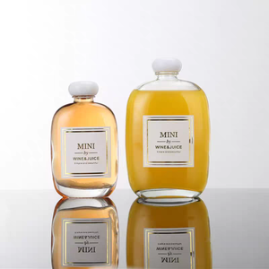 Bouteille plate en verre scellée à épaule inclinée de 100 ml, 250 ml, 350 ml, 500 ml pour lait, kombucha, thé, café infusé à froid, avec couvercle blanc - Product Image 3