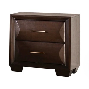 Table de chevet style transitionnel expresso, 1 pièce, tiroirs à queue de pie anglais devant et français derrière, mobilier de chambre - Product Image 2