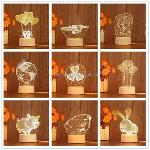 Customized Amazing 3D Visual LED Night <b>Light</b> Modern Style Color-Changing ABS Lamp with <b>Plug</b>-In Power Supply - Product Image 5