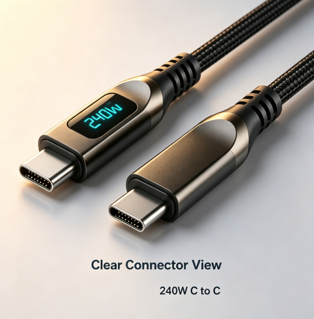 USB C to Type C Cable 240W Braided PD Super Fast Charging Cord for Mobile Phone 17/16 for for S24/S23 Computer Tablet 1m 2m