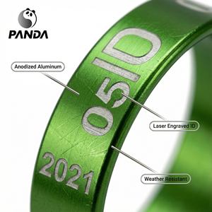 Hoogwaardige moderne milieuvriendelijke gepersonaliseerde aluminium duivenring met telefoonnummer voor vogels - Product Image 3