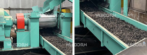 Broyeur de pneus usagés industriels automatique Walldorn, contrôlé par PLC, haute productivité, capacité de 200 kg/h à 3000 kg/h - Product Image 5