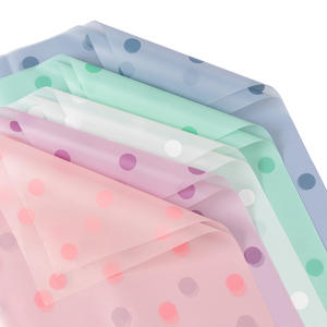 Papier d'emballage pour fleurs à pois et à pois pour la fête de Qixi, papier OPP imperméable, papier d'emballage pour bouquet de fleurs à bulles de cristal - Product Image 1