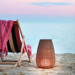 Lampe de sol en rotin moderne pour l'extérieur, avec climatisation ou batterie Li-ion de 10000 mAh, rechargeable, étanche IP65, pour la plage, le jardin - Product Image 6