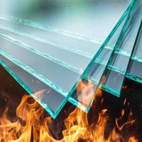 Resistencia al fuego esmaltada de doble capa personalizada 30-180 minutos de vidrio templado ignífugo para puertas y ventanas