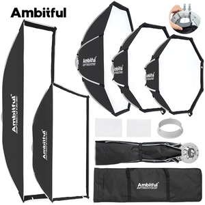 Ambitful Q7 Series 55/65/90/120cm Octogone à dégagement rapide/Rectangle Softbox Bowens Mount pour <span class=keywords><strong>l</strong></span>'extérieur Studio Photography Side Wing - Product Image 1