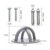 Support de plafond robuste en acier inoxydable pour balançoire, capacité 1600 lb, pour siège de balançoire, sac de frappe, balançoire de véranda - 2 vis