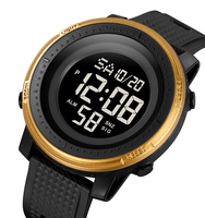 Montre numérique ronde SKMEI 2215, étanche 5 BAR, affichage LED, montre de sport