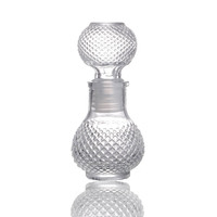 Bouteille d'alcool en verre recyclable Mini petite carafe vide de 50ml avec bouchon Tequila Whisky Liqueur Vin Bouteille en verre