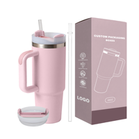 Gobelet isotherme en acier inoxydable à double paroi de 30 oz avec poignée, paille réutilisable, isolation sous vide, sans BPA, écologique, pour voyage, avec logo personnalisé