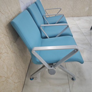Sillas de Espera Ssouy, Hilera de Asientos Azul Gris Beige con Pasamanos SD-985, Asientos Públicos - Product Image 4