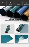 Usine personnalisé argent/vert bâtiment maison décoratif fenêtre teinte confidentialité verre Film fenêtre teintée pour bâtiment bureau maison
