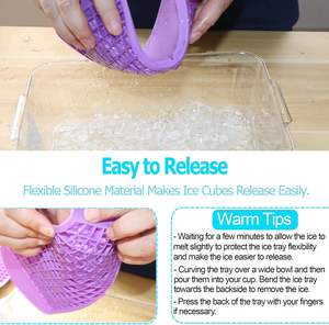 Moldes de Silicona Ecológicos para Cubitos de Hielo, Fáciles de Desmoldar, Mini Bandejas de Silicona para Enfriar Whisky y Cócteles - Product Image 3