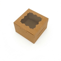 Boîte à gâteau carrée en carton écologique avec fenêtre transparente, emballage jetable pour desserts et plats à emporter – Vente en gros