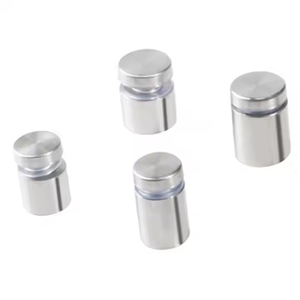 M18 M25 Acier Inoxydable Enseigne Murale Verre Entretoise Vis Publicitaire Panneau Décoratif Clou Or Argent Blanc Noir - Product Image 4