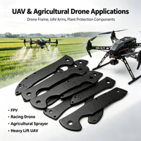 Plaque en fibre de carbone 3K T700/T800 découpée sur mesure par CNC, finition sergé, unie, mate ou brillante, épaisseur 3 mm, pour drone, UAV, pulvérisateur agricole
