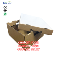 Boîtes rigides en kraft écologiques optimisées pour la logistique, résistantes, imperméables, avec poignée, légères, haute dureté, réduisent les coûts de transport, e-commerce