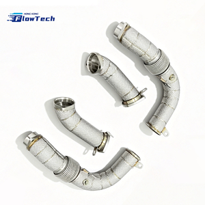 Tuyau d'échappement avant pour BMW G90 M5 S68 4.4T V8 bi-turbo hybride – Acier inoxydable 304, bouclier thermique - Product Image 6