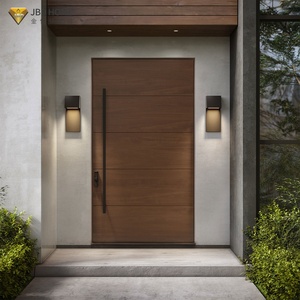 Porta d'Ingresso <span class=keywords><strong>in</strong></span> Legno di Quercia Massello Premium JBDHOME, Preassemblata per Ingresso Principale di Villa, Esterno - Product Image 5