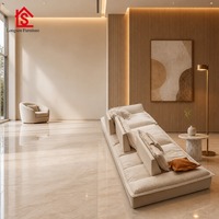 Canapé italien minimaliste en forme de voilier |   Tissu givré |   Dossier haut |   Grande profondeur d'assise |   Canapé de salon