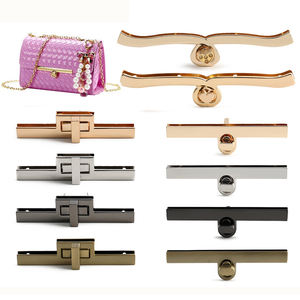Cierres Metálicos Dorados Largos para Bolsos, Decoración para Bolsos Cruzados, Cierres Rectangulares Giratorios, Cierres para Bolsos al por Mayor - Product Image 1