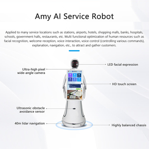 Premium AI Service Reception Greeting <strong>Robot</strong> <strong>Intelligent</strong> Voice Interaction 21.5&quot; Screen Autonomous Obstacle Avoidance - Product Image 3