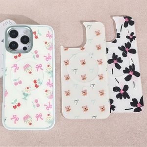 Funda de teléfono con panel trasero de rejilla magnética reemplazable para <span class=keywords><strong>iPhone</strong></span> 17 / 17pro/17promax/17air con la cereza dorada y pastel - Product Image 3