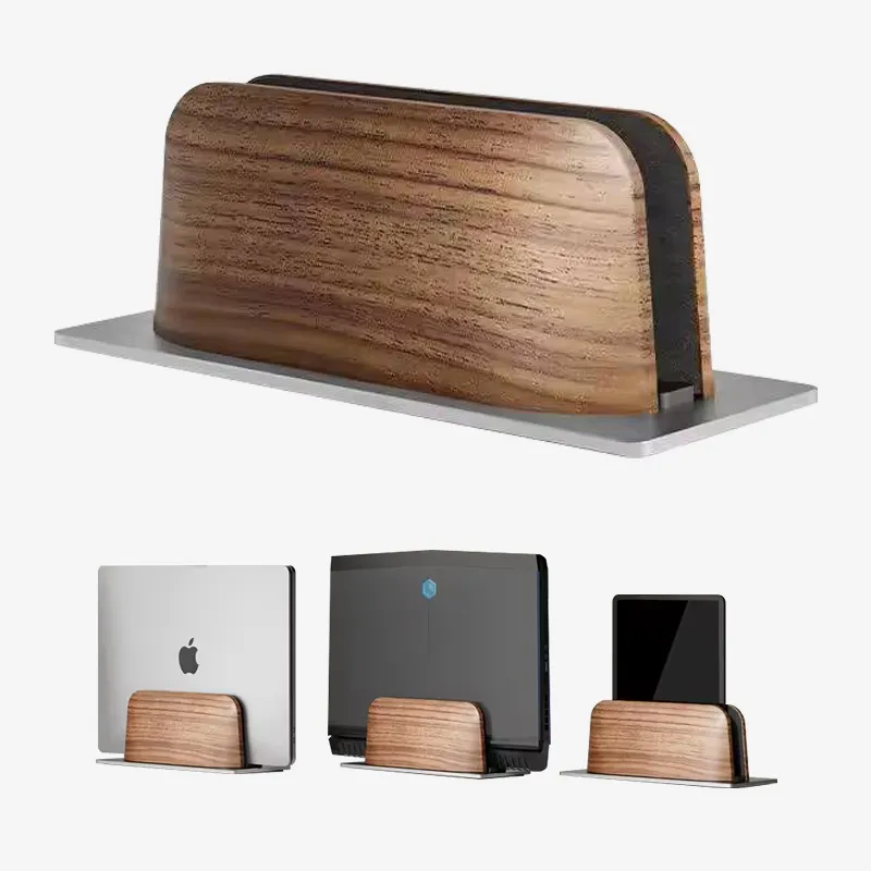 2024 nuevo escritorio ajustar mesa de madera portátil ajustable escritorio portátil soporte de ordenador portátil vertical de aluminio soporte de madera para portátil