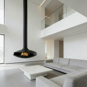 <span class=keywords><strong>Tonya</strong></span> - Chimenea de Leña Giratoria Suspendida de 700 mm para Interiores, Moderna y Independiente, para Villa, Apartamento, Hotel y Sala de Estar - Product Image 4