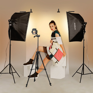 Studio nhiếp ảnh <span class=keywords><strong>Softbox</strong></span> dẫn ánh sáng Kit bao gồm 20*28 inch softboxes 45W Đèn LED <span class=keywords><strong>2</strong></span> mét ánh sáng đứng mang theo túi 3 gói - Product Image 3