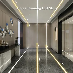 Installation de diffuseur de support en aluminium <span class=keywords><strong>noir</strong></span> et blanc intégré DGLUX, canal LED de lumière de bande extrudée - Product Image 6