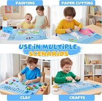 Tapis de Peinture en Silicone en Gros 50x40cm, Tapis de Dessin DIY Lavable et Réutilisable pour Enfants, Tapis d'Artisanat en Silicone pour Fournitures Artistiques pour Enfants