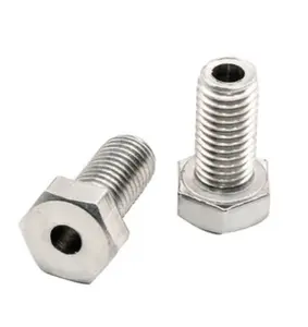 Cylindrical Hollow External Hexagon Screw 304 Stainless Steel Lamp Threading Screws Through Hole Bolt