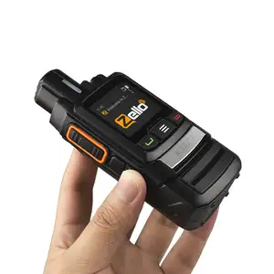 ZL60 ponsel Android 4G LTE 3G GSM Poc, ponsel jaringan dua arah Radio 200km jarak jauh Zello Ptt Walkie Talkie dengan kartu Sim