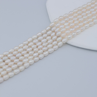 Usine de perles en gros Grains de riz d'eau douce naturels bon marché 5-6mm Perles blanches roses violettes
