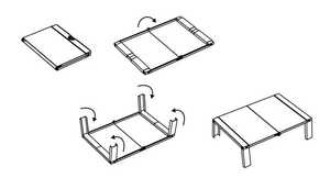 Xách tay hình chữ nhật nhỏ gấp bảng Nhật Bản Lều nằm mặt đất Beech cạnh hợp kim nhôm siêu nhẹ đồ gỗ ngoài trời - Product Image 3