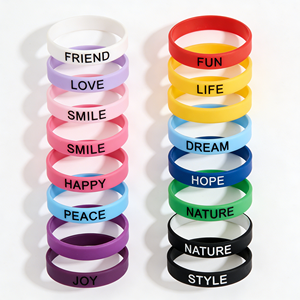 Pulseras de Silicona Personalizadas, Brazaletes de Goma con Logotipos o Información, Compatible con OEM/ODM, Cantidad Mínima de Pedido 100 - Product Image 1