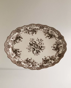 Platos profundos de loza Floral de 35cm, <span class=keywords><strong>vajilla</strong></span> de cerámica, juegos de platos, <span class=keywords><strong>vajilla</strong></span>, plato de cerámica profundo para restaurante en casa - Product Image 2