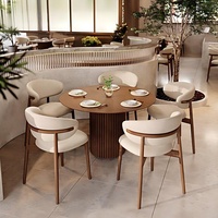 Meubles de café, chaises de restaurant en bois massif, mobilier commercial moderne, vente en gros, ensemble table et chaises pour café rapide, hôtel