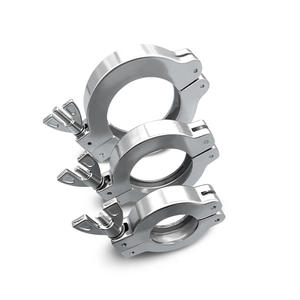 KF16 KF25 KF40 KF50 Colliers de serrage pour tuyaux à vide en aluminium à écrou à oreilles articulé à dégagement rapide - Product Image 1