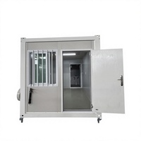 Maison conteneur pliable personnalisée, séparée en zones humides et sèches, certifiée CE, étanche, préfabriquée, pour bureaux et dortoirs, destinée aux projets d'infrastructure