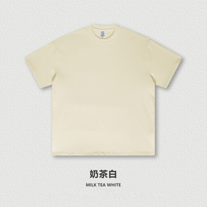 T-shirt unisexe personnalisé à manches courtes pour homme, en coton 100 %, poids lourd 425 g/m², coupe ample, tendance estivale pour jeunes, S1722 - Product Image 5