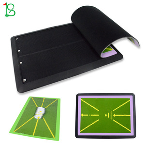 Tapete de Entrenamiento de Golf Ss, 7 Colores, Base de Goma, Revestido de Cuero con Lentejuelas, Tapete de Práctica para Interiores y Exteriores, Tapete de Seguimiento de Swing - Product Image 4