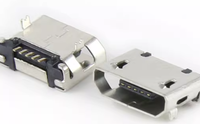 Conector Micro USB Hembra de Montaje Superficial/Inserción Directa para Teléfono Android, Servidor, Escritorio, Interfaz de Carga Amarilla, 1 Metro, en Stock