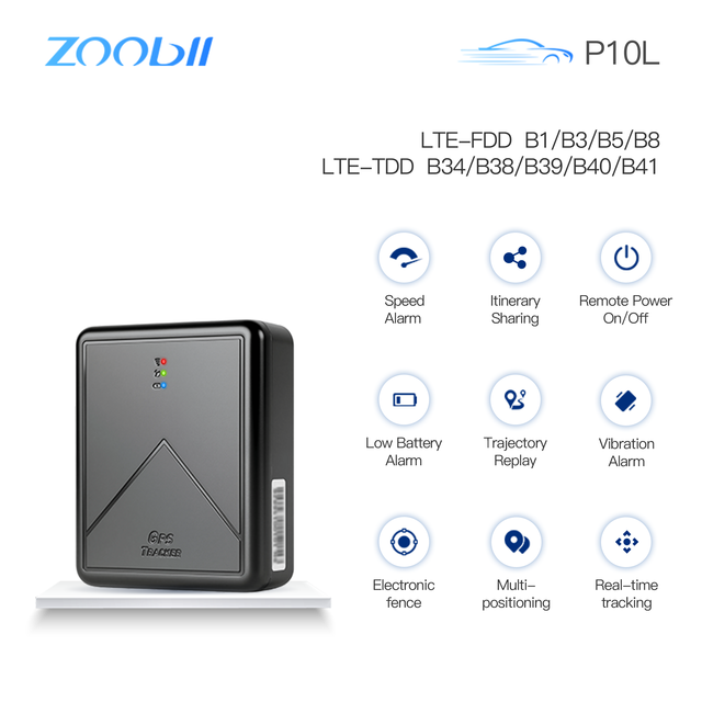Portable 5000mAh Mini GPS Tracker GSM/Beidou 4G LTE WiFi/GPRS/LBS ACC Detection Geofencing Wireless Charging Real-Time Tracking