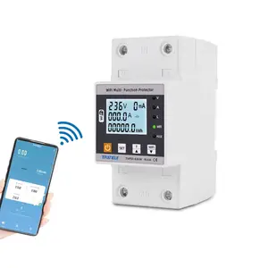 63A TUYA WiFi Smart Earth Leakage Over Under Voltage Protector Relay Circuit Breaker Timer Energy Power kWh Meter Smart Life