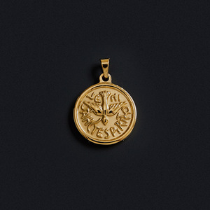 จี้เหรียญสแตนเลสสตีลรูปพระแม่มารี พระเยซู นักบุญไมเคิล เอลิซาเบธ คิวปิด และเทวดา - Product Image 4